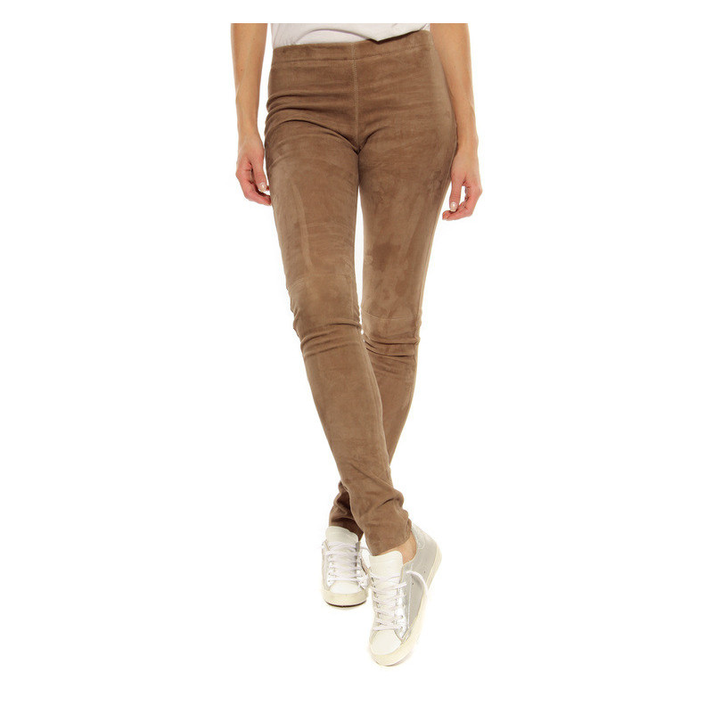 Leather leggins ”Asteroid” Oakwood brown